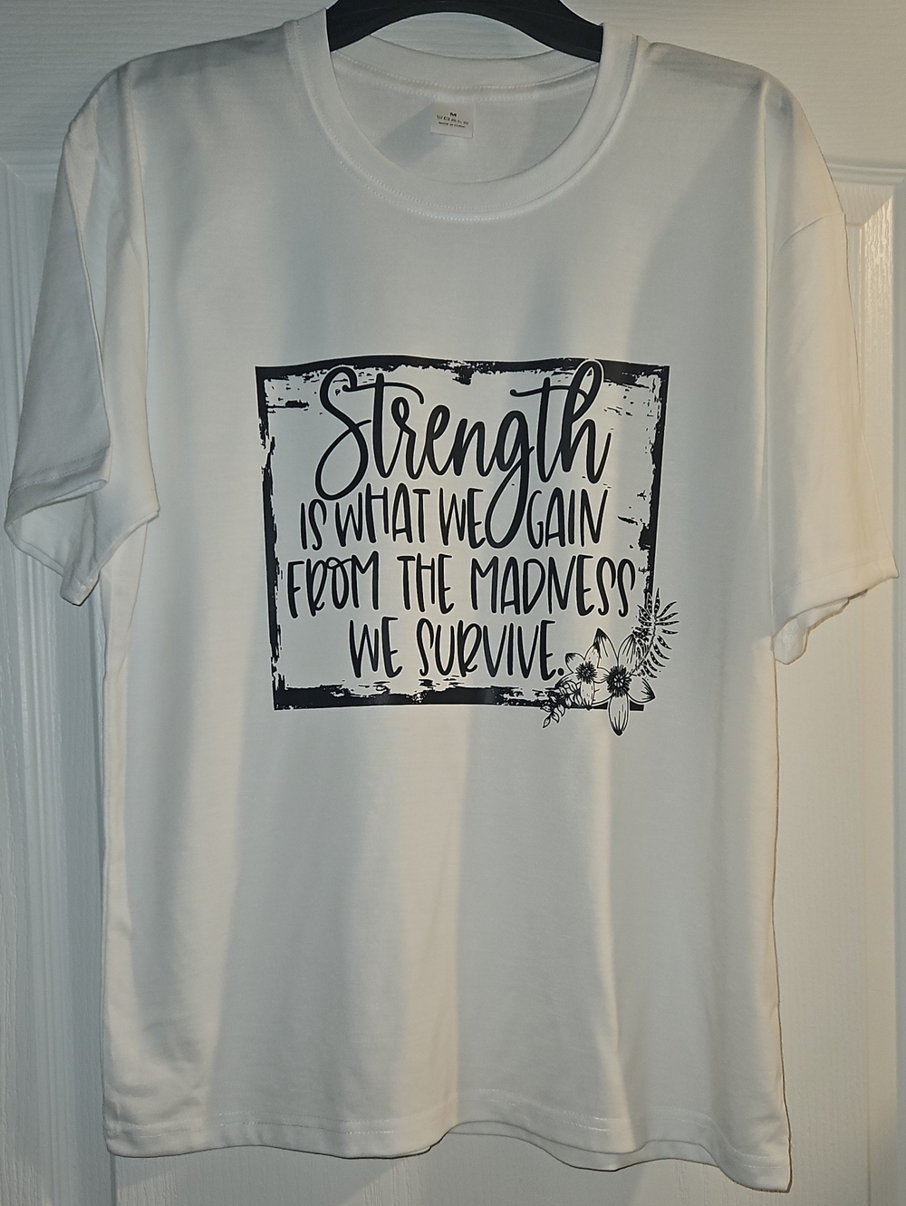 Graphic Tee with Black Inspirational Quote New